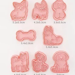3D-Ausstechformen-Set mit Hundemotiv – DIY-Keksformen, Dekorationswerkzeuge