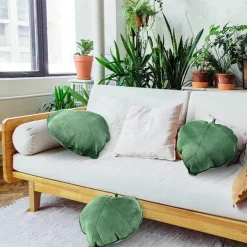 3D-Blatt-Plüschkissen – weiches Wurfkissen für Zuhause und Auto