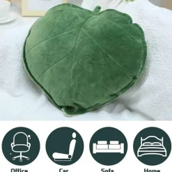 3D-Blatt-Plüschkissen – weiches Wurfkissen für Zuhause und Auto