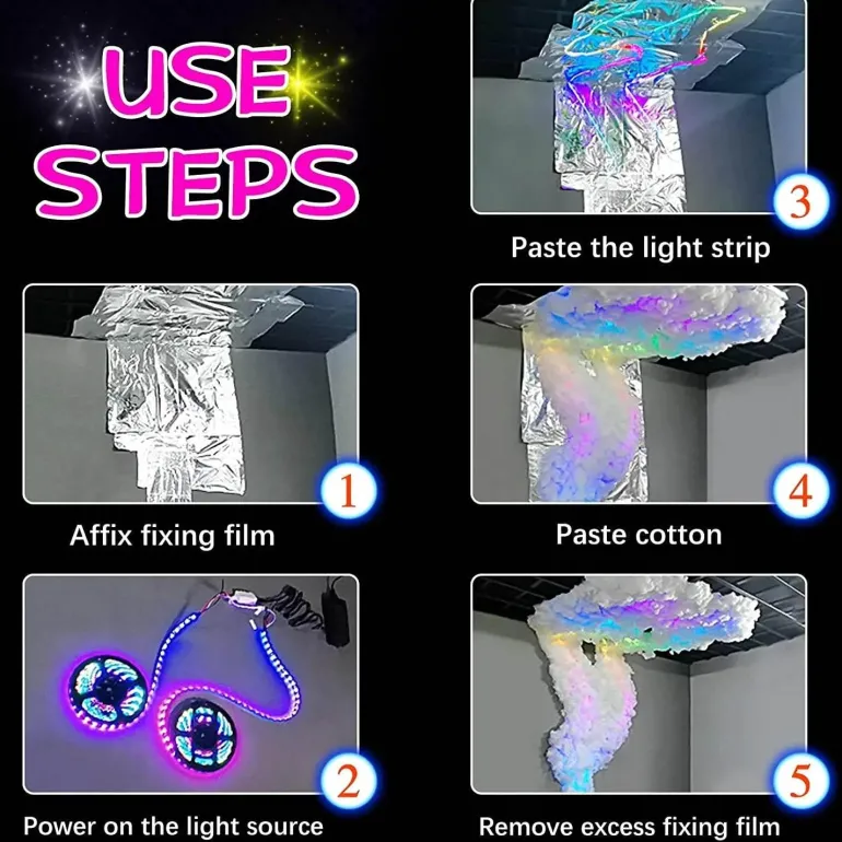 3D-Blitz-Atmosphären-Licht-Kit – Donnerglühen DIY-Licht