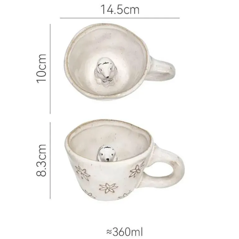 3D-Cartoon-Tier-Kaffeetassen – Einzigartige handgemachte Geschenkideen