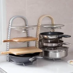 Deckelhalter aus Edelstahl – Küchen-Organizer für Töpfe und Löffel