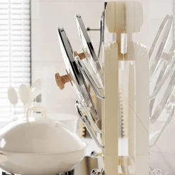 Deckel-Organizer zur Wandmontage – Küchenaufbewahrung für Töpfe und Pfannen