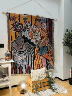 Deckenbezug im nordischen Design – Schöner Sofaüberwurf im Frauen-Stil