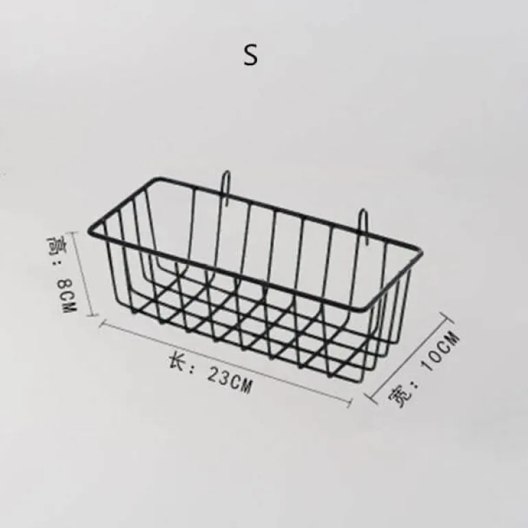 Decorative Iron Wall Organizer - Home Storage Grid
