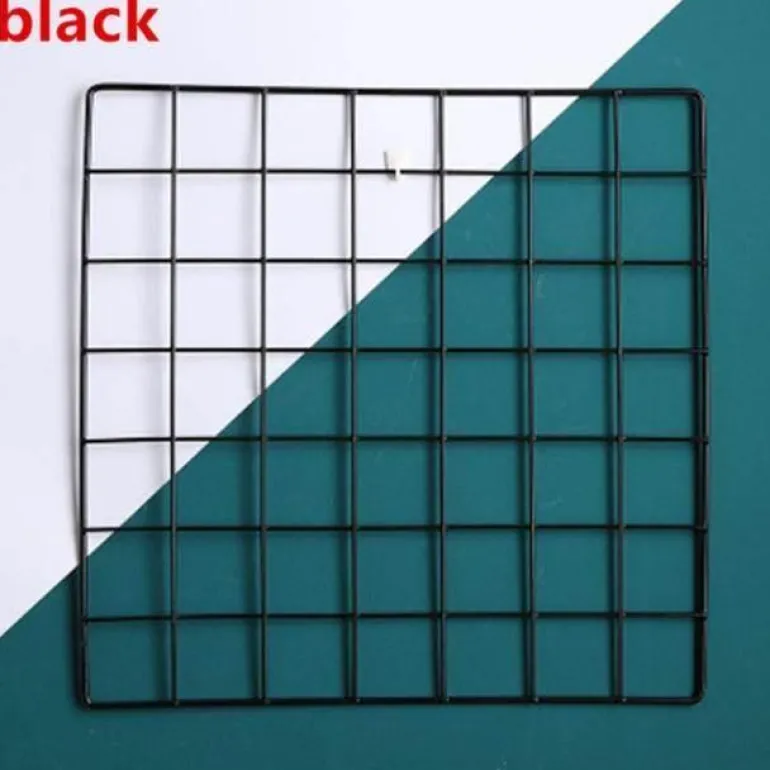 Decorative Iron Wall Organizer - Home Storage Grid