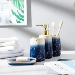 Deep Blue Bathroom Accessories - Stylish Décor Essentials
