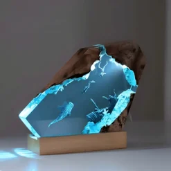 Deep Ocean Resin Nachtlampe - Dekoratives LED-Ozeanlicht