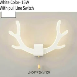 Deer Antler Wall Lamp with Motion Sensor - Creative Home Decor Lighting