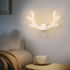Deer Antler Wall Lamp with Motion Sensor - Creative Home Decor Lighting