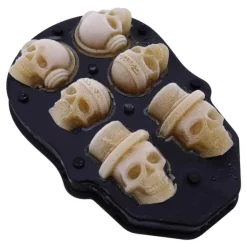 3D-Eiswürfelform mit Totenkopfmotiv – große Silikonformen für Partys und Getränke