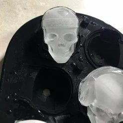 3D-Eiswürfelform mit Totenkopfmotiv – große Silikonformen für Partys und Getränke