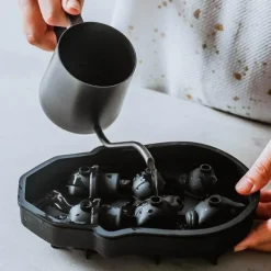 3D-Eiswürfelform mit Totenkopfmotiv – große Silikonformen für Partys und Getränke