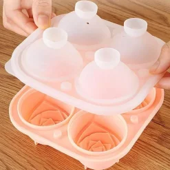 3D-Eiswürfelformen aus Silikon in Rosenform – dekorative Getränkeformen