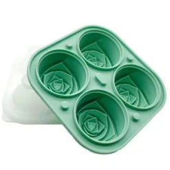 3D-Eiswürfelformen aus Silikon in Rosenform – dekorative Getränkeformen
