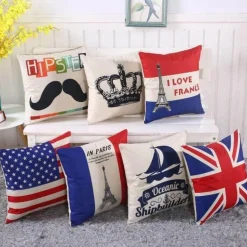 Dekorative Kissenbezüge - Bedruckte Bezüge im Europa-Amerika-Design