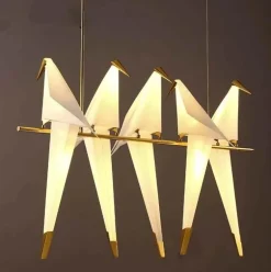 Dekorative Origami-Vogel-Kronleuchterlampe