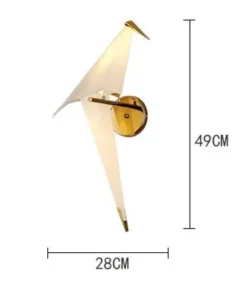 Dekorative Origami-Vogel-Kronleuchterlampe
