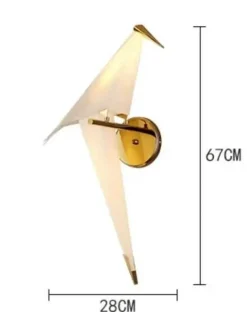 Dekorative Origami-Vogel-Kronleuchterlampe