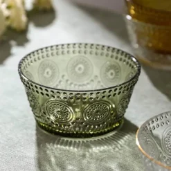 Dekorative Sonnenblumen-Glasschale - Geprägte Schale