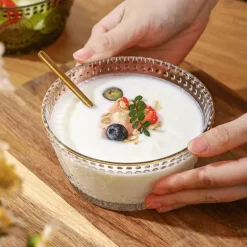 Dekorative Sonnenblumen-Glasschale - Geprägte Schale