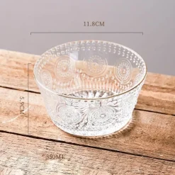 Dekorative Sonnenblumen-Glasschale - Geprägte Schale