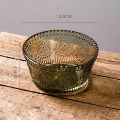 Dekorative Sonnenblumen-Glasschale - Geprägte Schale