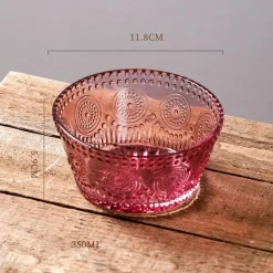 Dekorative Sonnenblumen-Glasschale - Geprägte Schale