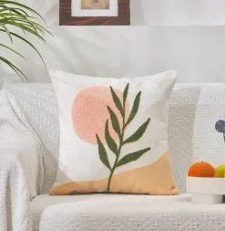 Dekorativer Kissenbezug aus Sonnenblumen-Jacquard