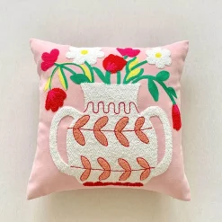 Dekorativer Kissenbezug aus Sonnenblumen-Jacquard