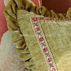 Dekorativer Kissenbezug im Retro-Stil – 45 x 45 cm, tanzender Kranich
