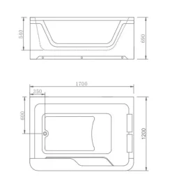Deluxe Jacuzzi Bathtub - Elegant Spa Experience