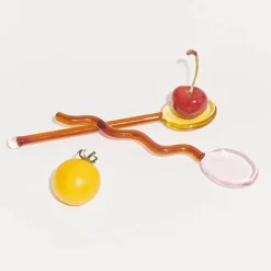 Dessertlöffel aus gewelltem Glas – elegante Servierutensilien