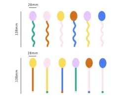 Dessertlöffel aus gewelltem Glas – elegante Servierutensilien