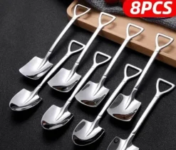 Dessertlöffel in Schaufelform – Kreative Servierutensilien