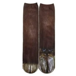 3D-gedruckte Katzenpfotensocken - Unisex-Tiersocken