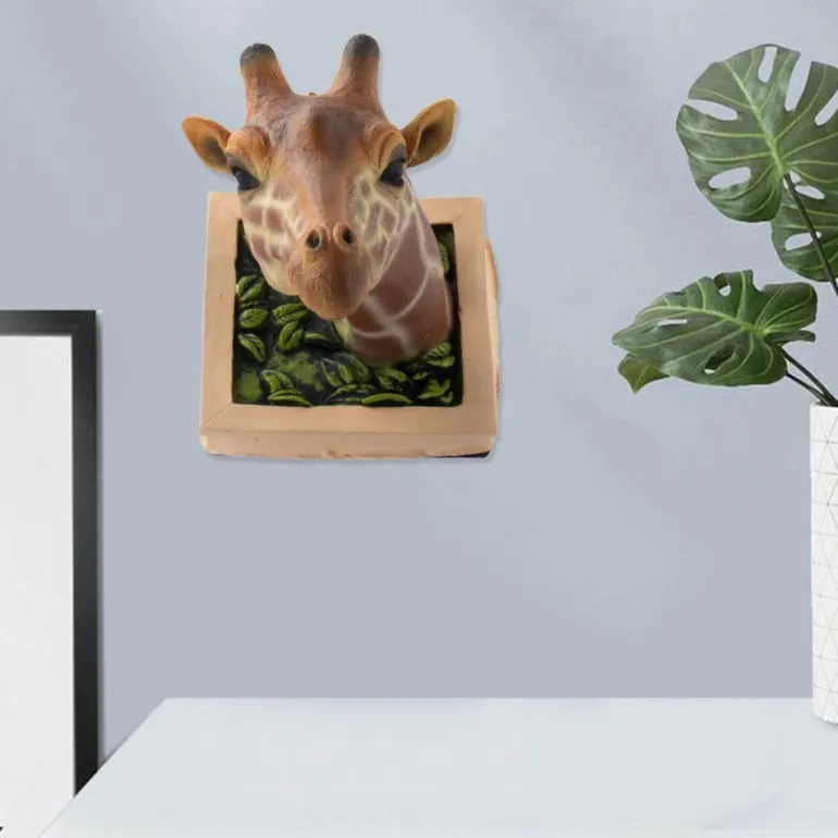 3D-Giraffe-Wandkunst – einzigartiger Wohndekor-Akzent