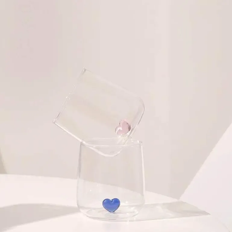 3D-Herzbecher – Buntes Glasgeschenk für Mädchen