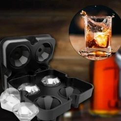 Diamant-Eiswürfelform-Tablett - Elegantes Getränketablett aus Silikon