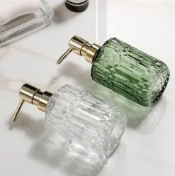 Diamond Glass Soap Dispenser - Elegant Bathroom Accessory