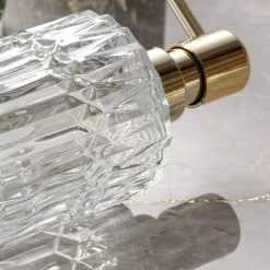 Diamond Glass Soap Dispenser - Elegant Bathroom Accessory