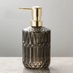 Diamond Glass Soap Dispenser - Elegant Bathroom Accessory