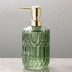 Diamond Glass Soap Dispenser - Elegant Bathroom Accessory