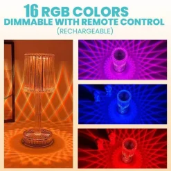 Diamond Glow LED-Nachtlampe – Dekoratives Touch-Licht aus Acryl