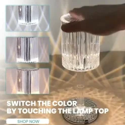 Diamond Glow LED-Nachtlampe – Dekoratives Touch-Licht aus Acryl