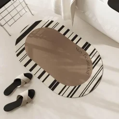 Diatom Bath Mat - Absorbent Oval Bathroom Rug