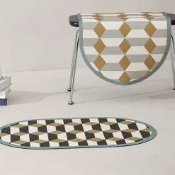 Diatom Bath Mat - Geometric Pattern Bathroom Mat