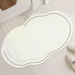 Diatom Bath Mat - Solid Color Cloud Design