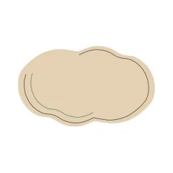 Diatom Bath Mat - Solid Color Cloud Design