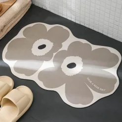 Diatom Flower Bath Mat - Absorbent Bathroom Rug